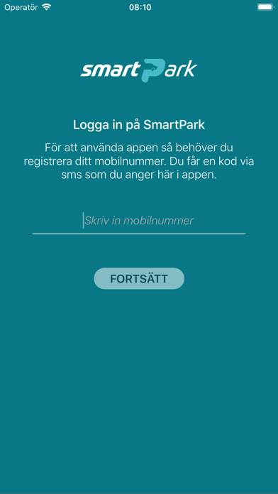 SmartPark App skärmdump #1