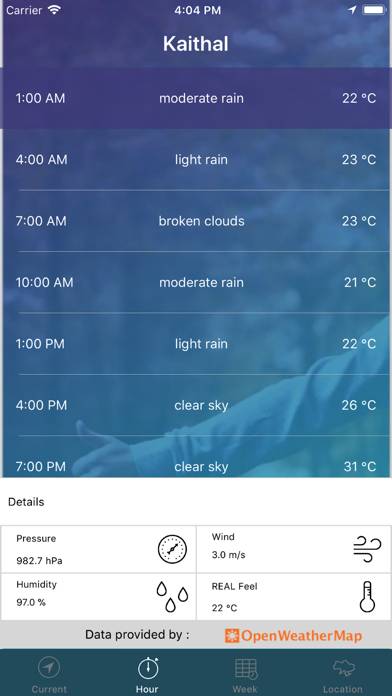Weather24 App skärmdump #3