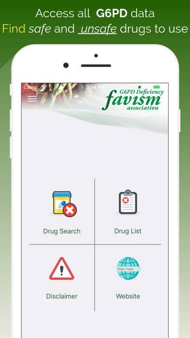 G6PD Drug Search Schermata dell'app #1