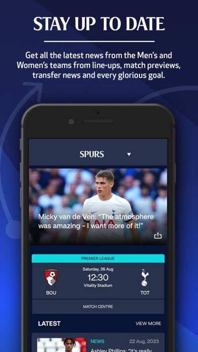 Official Spurs plus Stadium App App screenshot