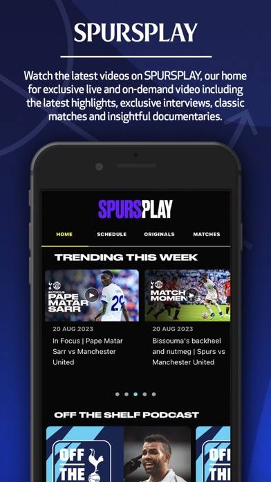 Official Spurs plus Stadium App App screenshot