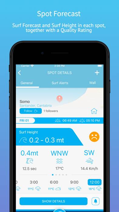 Line app Surf Forecast Schermata dell'app #3