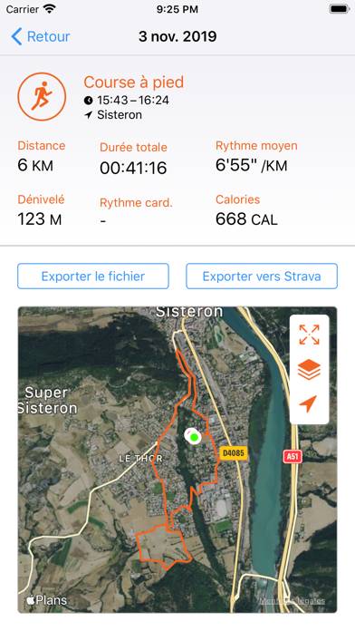 Workout Export Capture d'écran de l'application