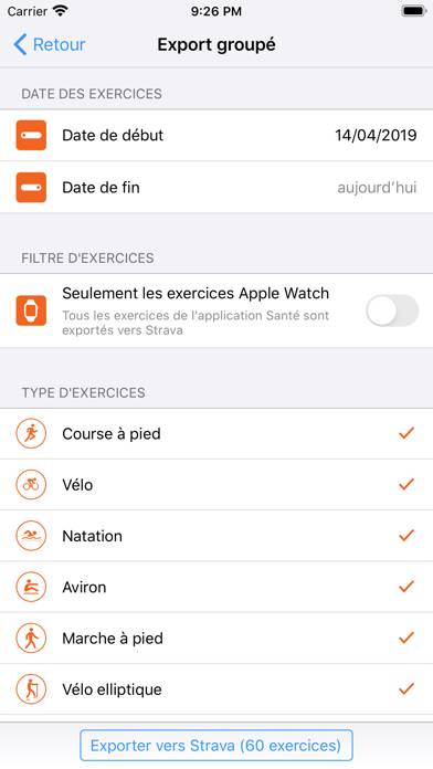 Workout Export Capture d'écran de l'application #5