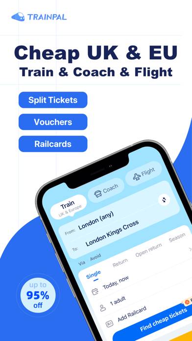 TrainPal: UK& EU train tickets App screenshot #1