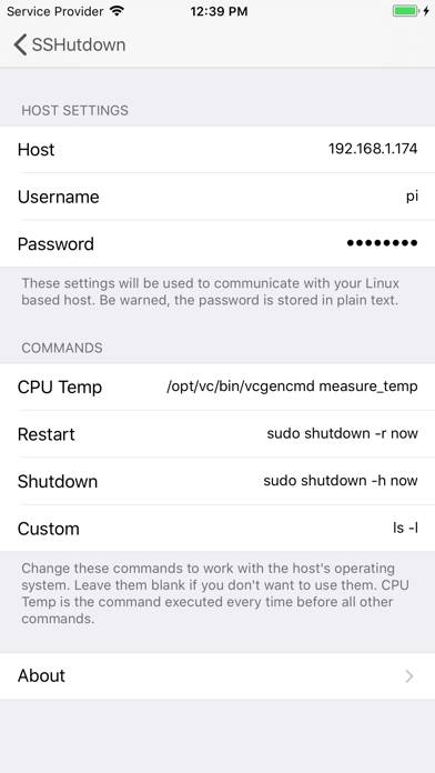 SSHutdown App screenshot #2