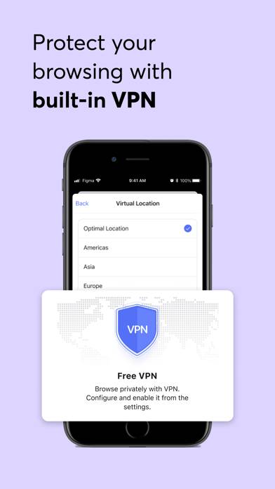 Opera: AI browser with VPN App skärmdump #5