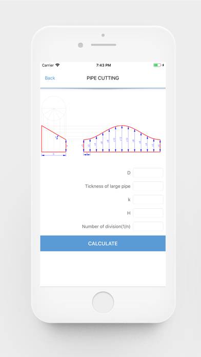 Pipe Cutting Calculator Schermata dell'app #4
