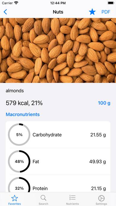 Food Data Captura de pantalla de la aplicación #2