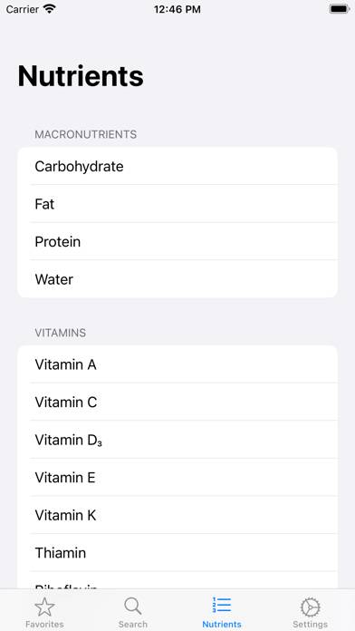 Food Data Captura de pantalla de la aplicación #5