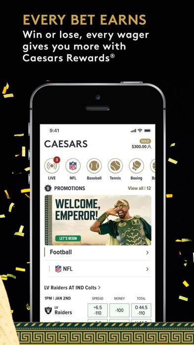 Caesars Sportsbook App screenshot