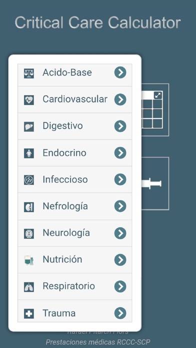 Critical Care Calculator Captura de pantalla de la aplicación #2