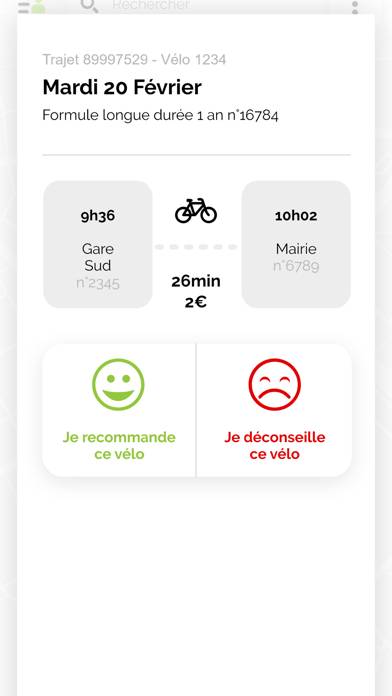 Naolib vélo Capture d'écran de l'application