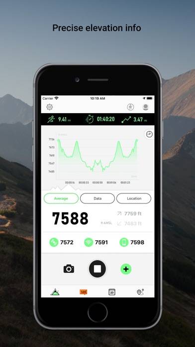 Altimeter Mountain GPS Tracker Schermata dell'app #2