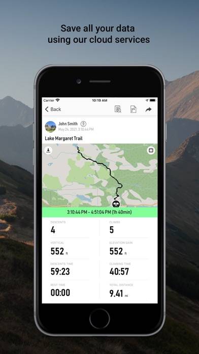 Altimeter Mountain GPS Tracker Schermata dell'app #4