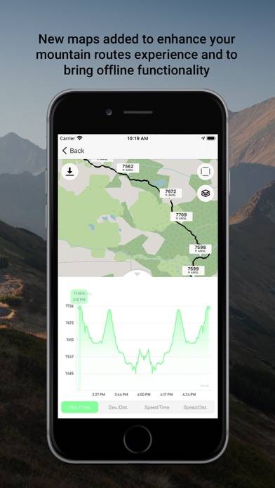 Altimeter Mountain GPS Tracker Schermata dell'app #6