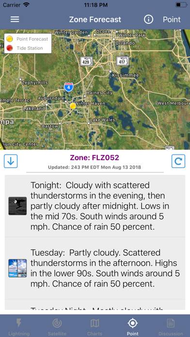 Lightning Tracker & Storm Data Schermata dell'app #1