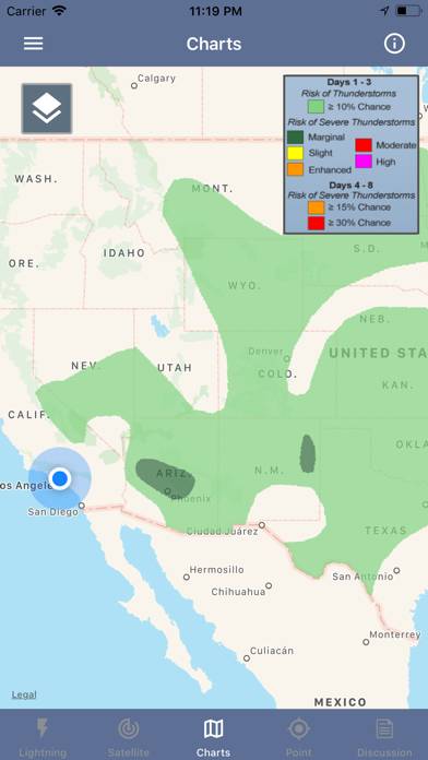 Lightning Tracker & Storm Data Schermata dell'app #4