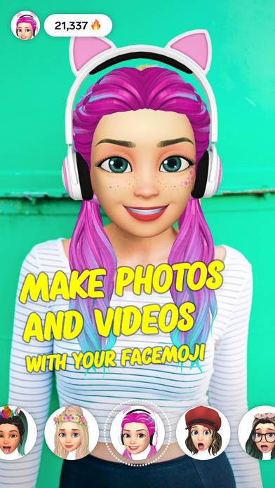 Facemoji 3D Face Emoji Avatar Captura de pantalla de la aplicación #1