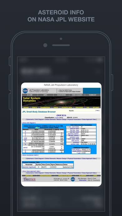 Asteroids catalogue App screenshot #3