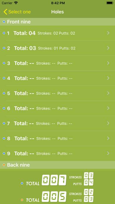 Simple Golf Counter App screenshot #2