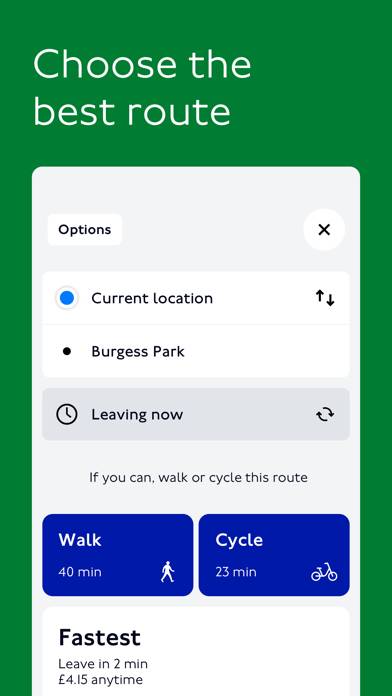 TfL Go: Live Tube, Bus & Rail Captura de pantalla de la aplicación #4