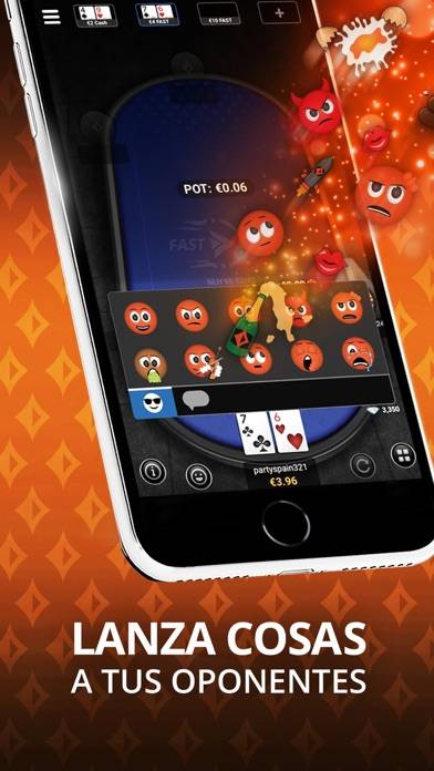 Partypoker captura de pantalla del juego