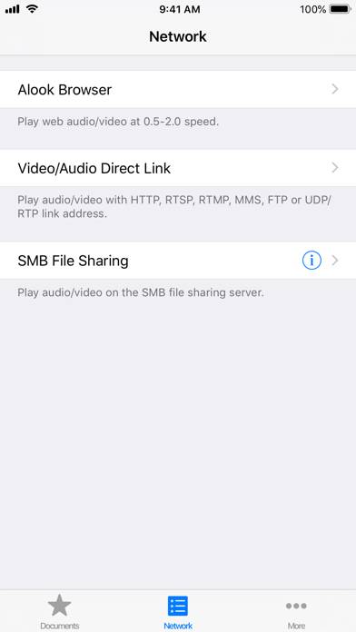 APlayer Schermata dell'app
