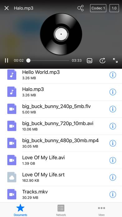 APlayer Schermata dell'app