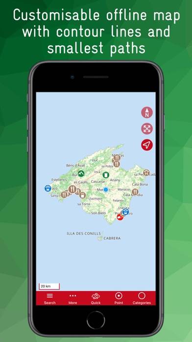 Mallorca & Cabrera Offline Map App skärmdump #1