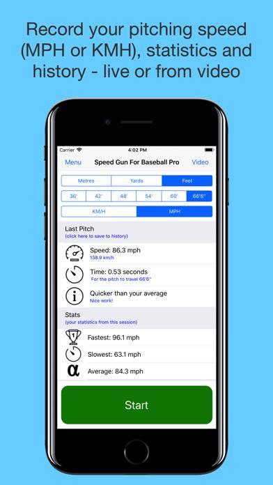 Speed Gun for Baseball Pro App screenshot #3