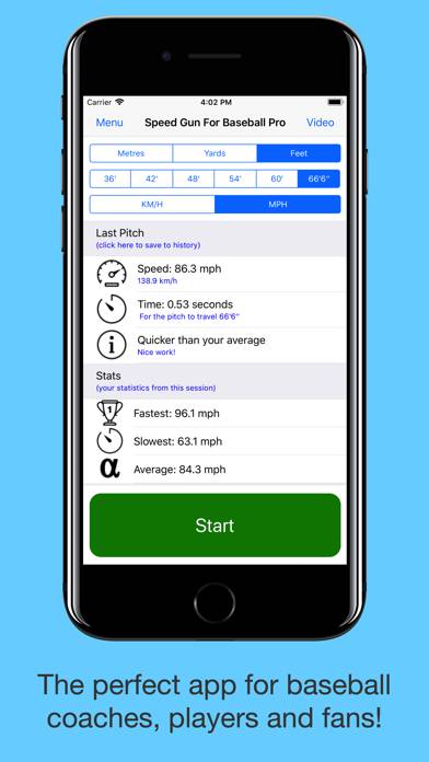 Speed Gun for Baseball Pro App screenshot #4
