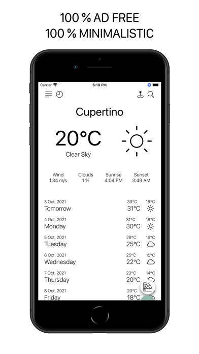 Minimalistic Weather App App skärmdump #1