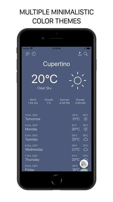 Minimalistic Weather App App skärmdump #5