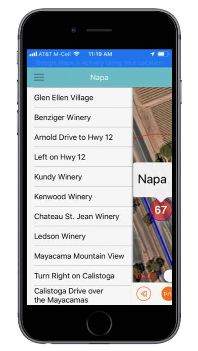 Napa & Sonoma Valley GPS Tour App screenshot