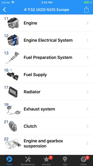 BMW Parts Schermata dell'app #4