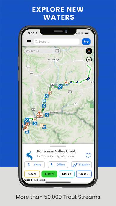 TroutRoutes: Fly Fishing Maps App screenshot