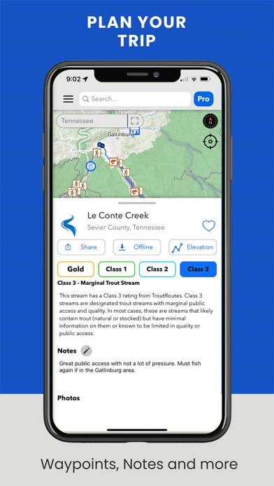 TroutRoutes: Fly Fishing Maps App screenshot