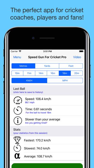 Speed Gun for Cricket Pro Schermata dell'app #4