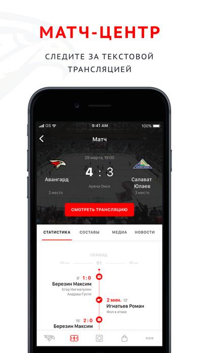 ХК «Авангард» App screenshot #2