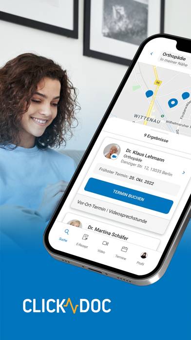 CLICKDOC – Arzttermine online Bildschirmfoto