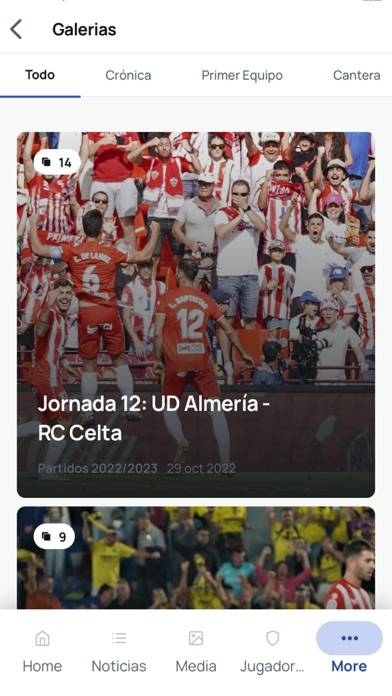 UD Almería Captura de pantalla de la aplicación