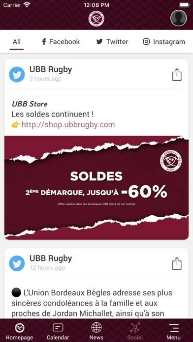 UBB Rugby Capture d'écran de l'application #3