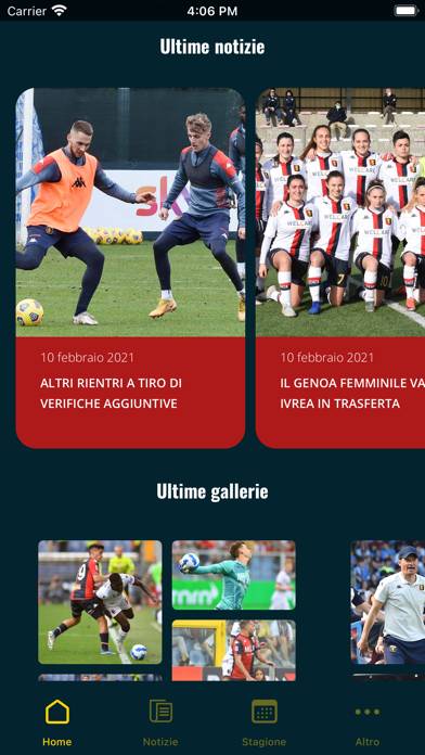 Genoa App Ufficiale immagine dello schermo