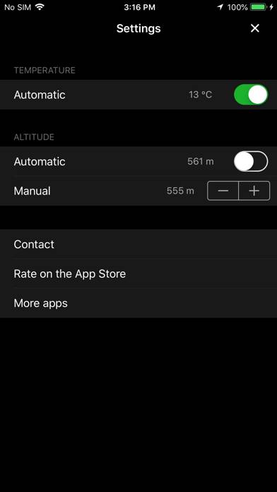 Altura: Barometric pressure Captura de pantalla de la aplicación #4