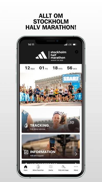 Adidas Stockholm Halvmaraton App skärmdump