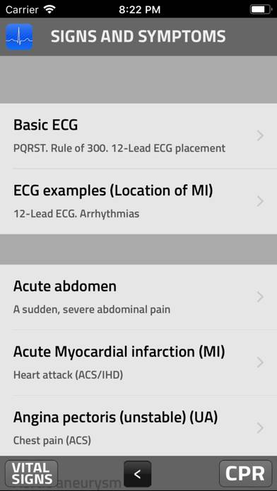 Paramedic: Signs And Symptoms Скриншот приложения #5