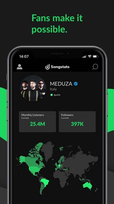 Songstats: Music Analytics Captura de pantalla de la aplicación #1