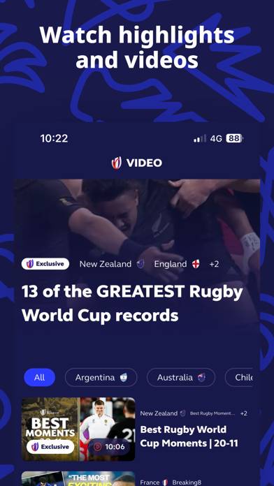 Rugby World Cup 2023 Capture d'écran de l'application #5