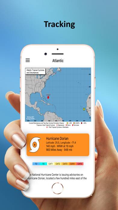 Tropical Hurricane Tracker App screenshot #1